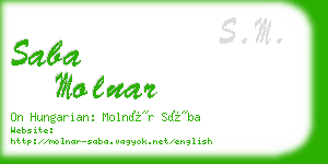 saba molnar business card